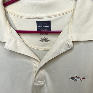 GREG NORMAN MENS PERFORMANCE PLAY‎ DRY GOLF POLO SHARK SIZE L